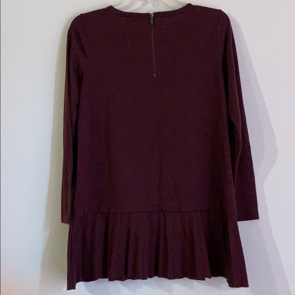 💕 Loft Maroon Tunic with Ruffles - Picture 4 of 4
